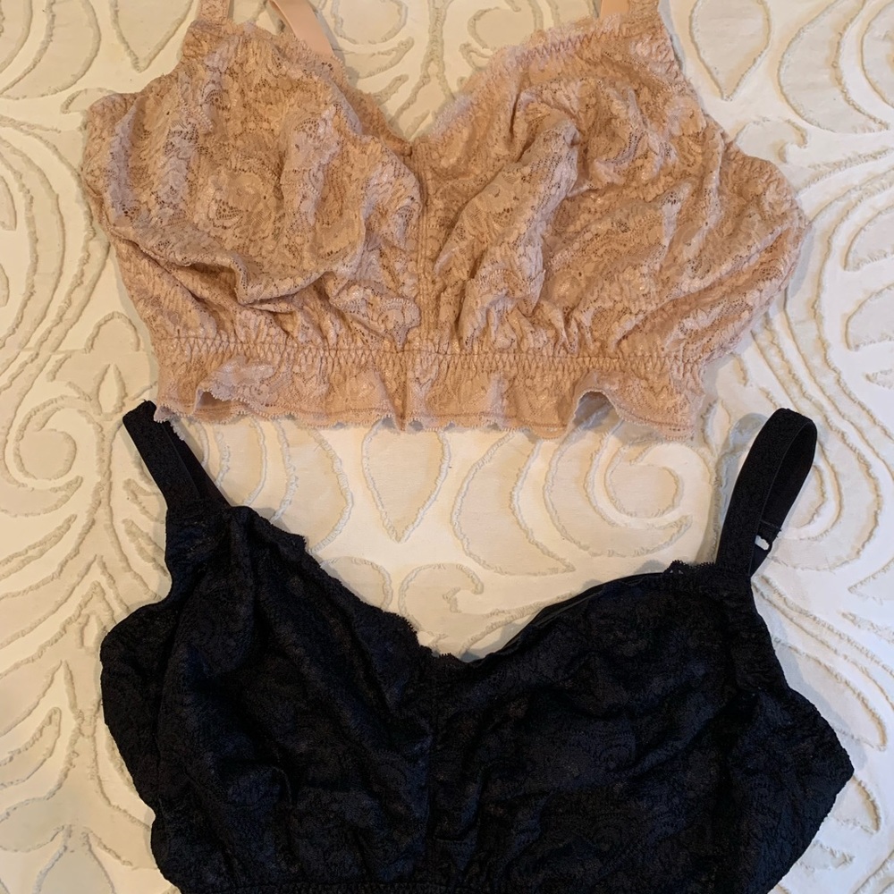 2 Cosabella Curvy Hook & Eye Never Bralettes.